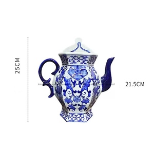 Blu e bianco antico vaso di mezzo fiore per appendere la parete ceramica decorazioni per la casa bastone sul <span class=keywords><strong>muro</strong></span> vaso di fiori - Product Image 4