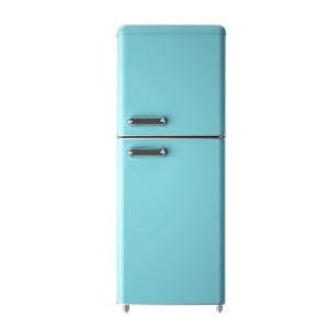 Refrigerador BCD-142C de Doble Puerta, Estilo Retro <span class=keywords><strong>Vintage</strong></span>, con Congelador Superior, Pequeño, Colorido, con Funciones Inteligentes de Refrigeración y Congelación - Product Image 1