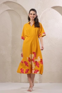 OEM/ODM Pure Cotton Dresses Comfortable and Eco-Friendly <strong>Fabric</strong> Suitable for Resort Beach or Office Casual Styles from India - Product Image 2