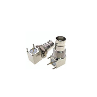 Connecteur coaxial RF BNC mâle à angle droit pour montage sur circuit imprimé, connecteur à broches pour câble coaxial