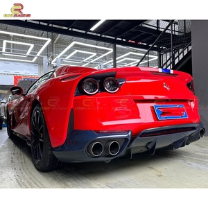 ชุดแต่งคาร์บอนไฟเบอร์แบบแห้งสไตล์ OEM สำหรับ Ferrari 812 Superfast GTS ประกอบด้วยสเกิร์ตข้าง ดิฟฟิวเซอร์ ลิปสปอยเลอร์ และปีกหลัง - Product Image 6