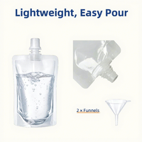 Pochette souple autoportante en PE/PET de qualité alimentaire 100 ml avec bec verseur et buse d'aspiration pour boissons énergisantes, imprimée en héliogravure
