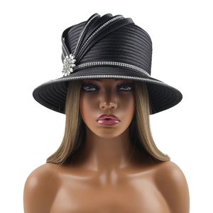 Hoàn Hảo Trà Đảng Nhà Thờ Hat Ưa Thích Thanh Lịch Satin Trang Phục Chính Thức Hat Tùy Chỉnh <span class=keywords><strong>Kentucky</strong></span> Derby Hat Cho Phụ Nữ Cuộc Sống Hàng Ngày Tóc Trang Trí - Product Image 2