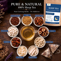 Thé aromatisé pour la nuit, favorisant la minceur et la santé, infusion naturelle, faible MOQ, en vrac et en boîte, OEM, directement de l'usine