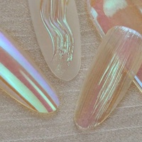 Nouvelle Poudre à Ongles SH Effet Aurore Colorée avec Effet Miroir, Poudre Acrylique Holographique Nacrée Magique Chrome, Paillettes et Matériau Liquide