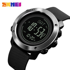 SKMEI 1418 야외 등산 나침반 전자 시계 커플 스포츠 온도 고도계 기압계 손목 시계 - Product Image 4