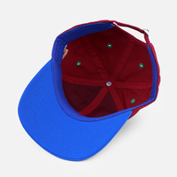 Casquette vintage non structurée à 6 panneaux en sergé de coton, design original d'usine OEM, personnalisable, vente en gros, casquettes snapback bicolores