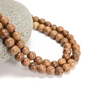 Factory Wholesale 6 8 10mm Round Wooden <strong>Loose</strong> <strong>Beads</strong> Strand Wenge Violet Blackwood <strong>Sandalwood</strong> <strong>Beads</strong> for Jewelry Making Wood <strong>Beads</strong> - Product Image 2
