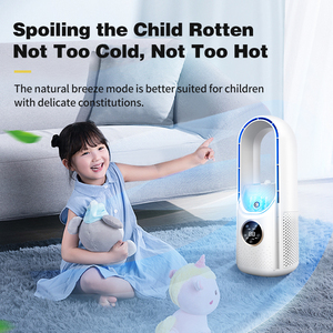 Ventilador de <span class=keywords><strong>Torre</strong></span> Recargable sin Aspas, Enfriador de Aire de 6 Velocidades <span class=keywords><strong>con</strong></span> Humidificador, Ventilador de Escritorio de Bajo Consumo para Dormitorio - Product Image 3