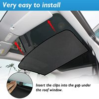 Toit ouvrant lucarne pour Tesla modèle Y 2021-2023 boucle fendue pare-soleil pare-soleil toit en verre avant arrière aveugle filet d'ombrage