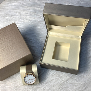 High-End Custom Logo Champagne Leather Luxury Branded <b>Watch</b> Box Protective <b>Watch</b> <b>Case</b> with Gift Packaging for Mechanical <b>Watches</b> - Product Image 5