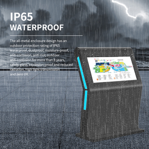 Kiosque à écran LCD interactif tout-en-un pour l'extérieur, publicité horizontale, totem au sol avec requête et écran tactile interactif - Product Image 6