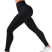 Pantalon de yoga sans couture à carreaux, coupe ajustée, taille haute, en Spandex/Nylon, longueur intégrale, avec effet de rétraction abdominale et de lifting des fesses