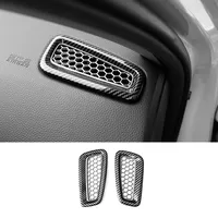 Autocollants décoratifs pour grille d'aération de climatisation en carbone, pour tableau de bord intérieur de voiture, pour Honda Civic 11e génération F15 Type R