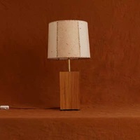 Lampadaire d'hôtel en bois massif de style ancien, LED E27, design moderne, abat-jour en tissu, éclairage pour salon, chambre à coucher, canapé