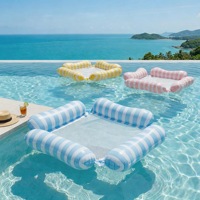 Flotteurs gonflables pour piscine, chaise flottante pour piscine avec siège en maille rafraîchissante, radeau flottant portable pour piscine