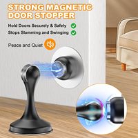 Butée de porte magnétique en acier inoxydable massif, support de porte robuste à fixation au sol pour hôtel, appartement, villa, maison, salle de bain, chambre