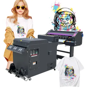 Best Verkopende 60Cm Dtf Printer 4 Koppen Xp600 A1 Dtf 24 Inch Printer En Poedershaker Alles In Één