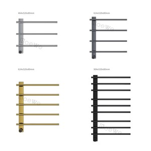 Radiateur à serviettes chauffant noir certifié CE SAA, support mural électrique pour serviettes de <span class=keywords><strong>bain</strong></span>, chauffe-serviettes électrique mural pour salle de <span class=keywords><strong>bain</strong></span> - Product Image 5