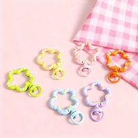 Fermoirs et crochets DIY en métal ouvrables pour ceintures en cuir, chaînes, fermoirs à pression, clips mousquetons, vente en gros, usine, en acrylique en forme de fleur