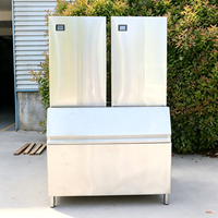 Machine à glaçons en cubes de type pulvérisateur 600 kg/24h, machine à glaçons industrielle commerciale avec glace purifiée pour restaurant, hôtel