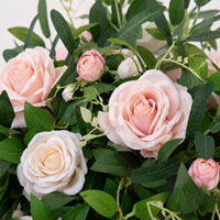 Boule de fleurs artificielles rose clair pour centre de table de mariage, arrangement floral en gros