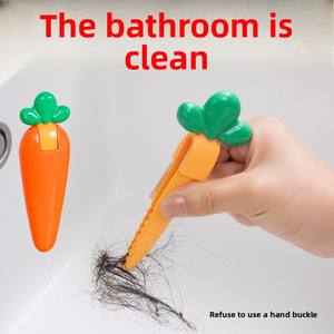 Simple en plastique salle de bain pince de nettoyage de cheveux outil de nettoyage de Drain de sol ramasseur d'ordures outil de pince à épiler - Product Image 3