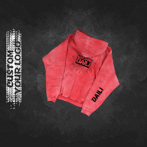 Pull à capuche surdimensionné pour hommes vintage en coton solide personnalisé en vente en gros avec fermeture à glissière tissu lavé à l'acide nouveau tissu personnalisé - Product Image 3