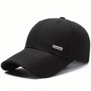Mens Spring Autumn Sun protection Sports <b>Cap</b> Small Iron Label Simple Atmospheric Dome <b>Plain</b> Baseball <b>Cap</b> - Product Image 2