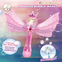 Baguette à bulles lumineuse LED, jouet pour filles, baguette magique de princesse, bâton à bulles amusant pour l'extérieur, bâton à bulles pour enfants avec lumière