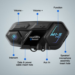 Fodsports 4-10Riders Serie <span class=keywords><strong>M1</strong></span>, Auriculares Inalámbricos de Alta Calidad para Motocicleta, <span class=keywords><strong>Intercomunicador</strong></span> Bluetooth para Motocicleta - Product Image 4