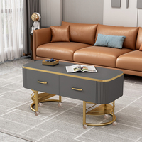 Nordique Moderne Simple Lumière De Luxe Table Basse Ins Célébrité Roulant Table D'appoint pour Petit Appartement Panneau De Verre Économique