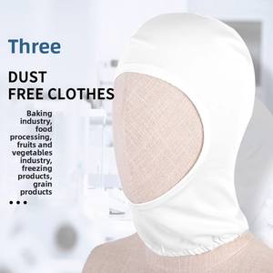 قبعة بيضاء عالية المرونة مضادة لفقدان الشعر وحماية الرقبة جيدة التهوية - Product Image 3