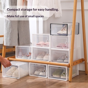 <span class=keywords><strong>Caja</strong></span> de Plástico Transparente para Exhibición de <span class=keywords><strong>Zapatos</strong></span>, Organizador de Almacenamiento de <span class=keywords><strong>Zapatos</strong></span> Apilable, <span class=keywords><strong>Caja</strong></span> de <span class=keywords><strong>Zapatos</strong></span> Plegable Transparente con Puerta Transparente - Product Image 3