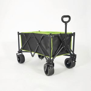 QM Steel Four-Wheel Outdoor Utility <b>Wagon</b> Enclosed Structure Easy-Folding <b>Collapsible</b> Design for Shopping Garden - Product Image 3
