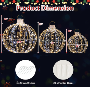 Christmas LED <strong>Light</strong> Balls for <strong>Tree</strong> <strong>Outside</strong> Lighted Sphere Holiday Decorations Motif <strong>Light</strong> - Product Image 6