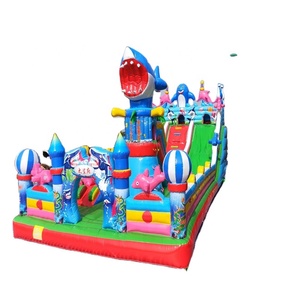 Super grand château gonflable en PVC avec toboggan 5m * 8m 6m * 10m 14m * 7m 15m * 8m aire de jeux gonflable extérieure lit de saut doux <span class=keywords><strong>maison</strong></span> de jeu - Product Image 2