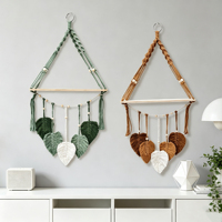 Étagère murale en macramé faite à la main, support flottant en corde de coton pour la décoration murale du salon