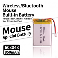 Batterie Li-ion polymère rechargeable en gros 603048 603040 850 mAh 600 mAh 3,7 V Lipo