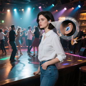 Tapones hipoalergénicos de silicona para dormir con logotipo personalizado, tapones para los oídos con cancelación de ruido, tapones para dormir, viajes, trabajo, reutilizables - Product Image 3