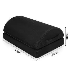 Masanın altında ayak istirahat rahatlatır ergonomik Footrest yastık konfor köpük yarım yuvarlak yastık arka bacak diz için