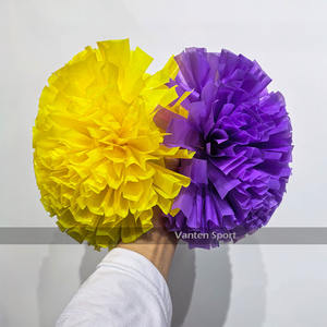 スカイブルー6インチバトンハンドルプラスチックチアリーダーポンポンチアリーディング - Product Image 2