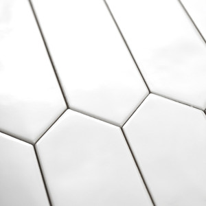 Piastrella Bianca Picket 5x25 Cm Lucida con Bordi Irregolari - Product Image 5