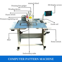 Machine à coudre automatique à aiguille simple pour cuir, machine à coudre à motifs, machine à coudre industrielle informatisée avec table pour sac