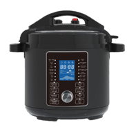 Cuisinière électrique multifonction 16-en-1 en acier inoxydable noir mat, pour la cuisine domestique