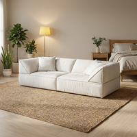 Canapé d'angle 3 places en tissu, design moderne français, pour salon, avec configuration en ligne droite, nouveau modèle