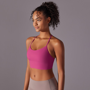 Wholesale Women's Yoga Sports Bra Y-Back Thin Strap U-Neck Workout Bra Removable <b>Pads</b> Activewear Breathable <b>Running</b> Bra OEM ODM - Product Image 4