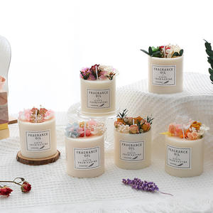 Bougie parfumée en cire de soja Eternal Flower, 9 parfums, <span class=keywords><strong>2</strong></span> emballages, carton simple sans coussin ni boîte cadeau, avec coussin en bois pour cadeaux faits main - Product Image 2