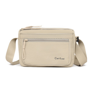 Sac à bandoulière unisexe en nylon résistant à l'eau avec fermeture éclair pour femme, grande capacité, vente en gros - Product Image 3