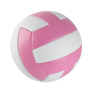 Pemasok bahan PVC PU dierct obral kualitas tinggi fitness tahan lama ukuran 5 pink Voleibol voli pantai